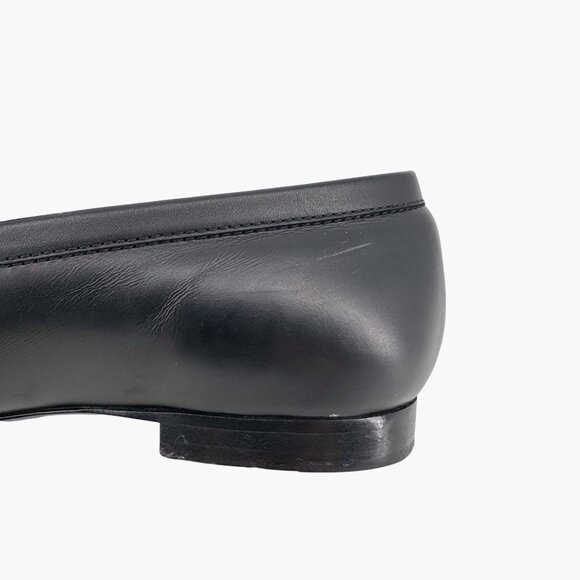 Louis Vuitton Upper Case LV Black Leather Floral Loafers Flat Size 37 US 7 Women - Picture 11 of 15